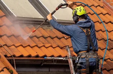 Démoussage et hydrofuge de toiture à Pellefigue